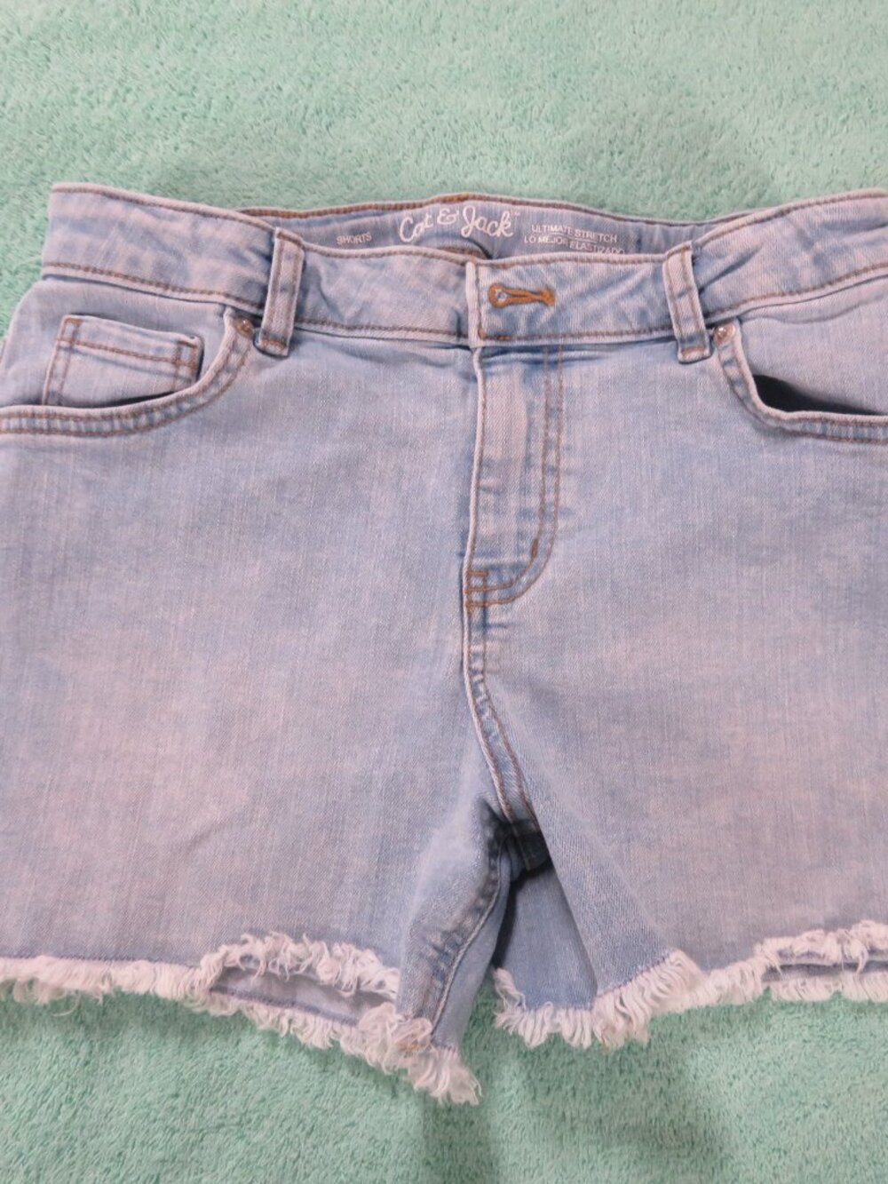 Cat & Jack Lt Blue Jean Shorts - Size XL (14)